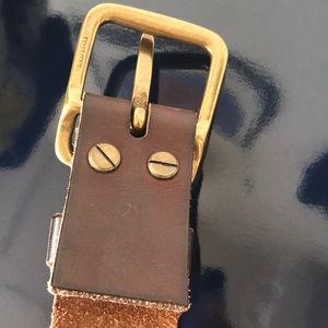 Red Wing amber pioneer leather belt - solid brass